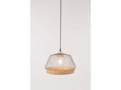 Zuiver Hanglamp BIRDY WIDE - Matte Grey & Braided Rattan Grijs -EGLO || Zuiver Verkoop 11578 deba meubelen verlichting zuiver birdy wide