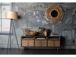 Vloerlamp WOODLAND - Ash Wood Veneered Shade Hout -EGLO || Zuiver Verkoop 14248 deba meubelen verlichting dutchbone woodland