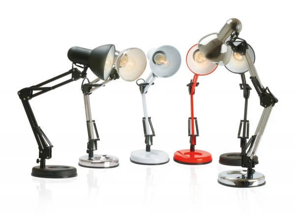 Leitmotiv Bureaulamp HOBBY - Steel/White Wit 4 Leitmotiv Bureaulamp HOBBY - Steel/White Wit - Afbeelding 4