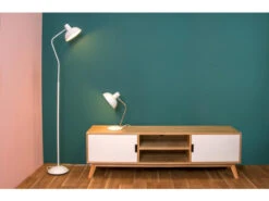 Leitmotiv Bureaulamp HOOD - Mat Wit Wit -EGLO || Zuiver Verkoop 17444 deba meubelen verlichting leitmotiv hood