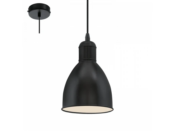 EGLO Hanglamp PRIDDY - Zwart Zwart 1 EGLO Hanglamp PRIDDY - Zwart Zwart