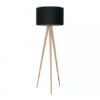 Zuiver Vloerlamp TRIPOD - Wood Black Zwart