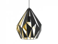 EGLO Hanglamp CARLTON 1 - Zwart/goud Zwart