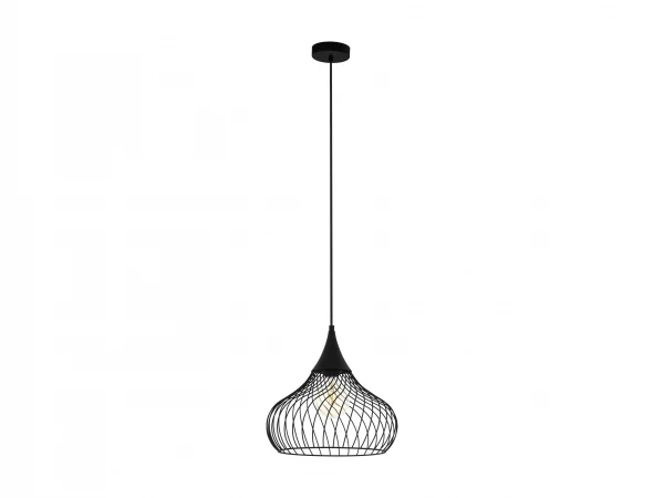 EGLO Hanglamp STAVERTON 1x - Zwart Zwart 1 EGLO Hanglamp STAVERTON 1x - Zwart Zwart