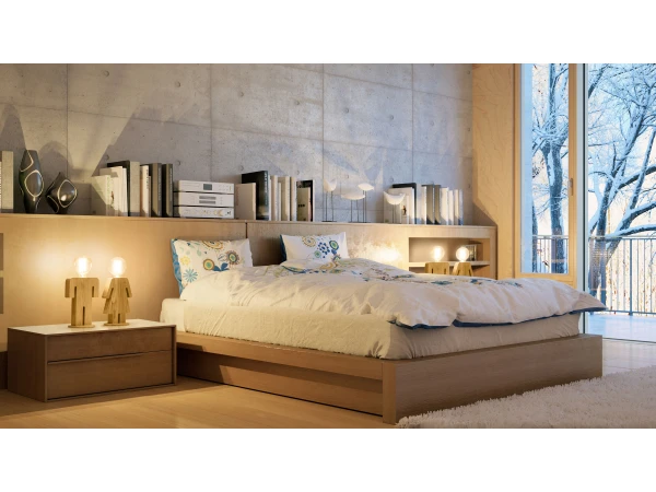 Tafellamp EVE - Hout Naturel Hout 2 Tafellamp EVE - Hout Naturel Hout - Afbeelding 2