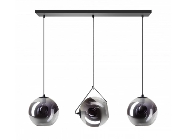 Hanglamp ORB 3x - Zwart Zwart 2 Hanglamp ORB 3x - Zwart Zwart - Afbeelding 2