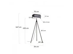 Vloerlamp ARETE - Zwart Zwart -EGLO || Zuiver Verkoop kave home arete 35731