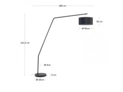 Vloerlamp CIANA - Zwart Zwart -EGLO || Zuiver Verkoop kave home ciana 71899