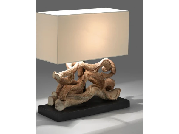 Tafellamp COMET - Wit/Hout Wit 2 Tafellamp COMET - Wit/Hout Wit - Afbeelding 2