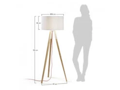 Vloerlamp IGUAZU - Wit/hout Hout -EGLO || Zuiver Verkoop kave home floor 35753