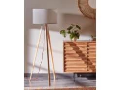 Vloerlamp IGUAZU - Wit/hout Hout -EGLO || Zuiver Verkoop kave home floor 35754