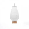 Lampenkap HILA - Papier/Houtfineer Wit
