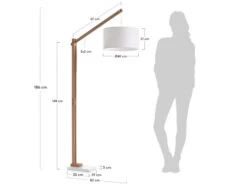 Vloerlamp IZAR - Wit/hout Hout -EGLO || Zuiver Verkoop kave home izar 31127