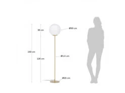 Vloerlamp MAHALA - Wit/goud Wit -EGLO || Zuiver Verkoop kave home mahala 40420