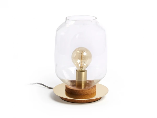 Tafellamp MERY - Metaal Brons Glas 1 Tafellamp MERY - Metaal Brons Glas