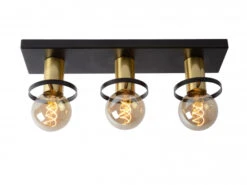 Plafondlamp ANAKA - Zwart/mat Goud Zwart