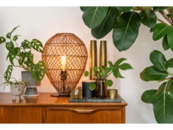 Tafellamp KENJIRO - Rotan Oker Hout