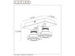 Spot LANDA II 2x - Wit Wit 11 Spot LANDA II 2x - Wit Wit -EGLO || Zuiver Verkoop lucide landa ii 39323