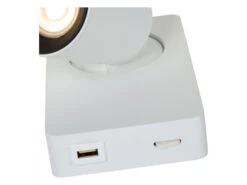 Wandspot NIGEL Met USB Oplaadpunt - Wit Wit -EGLO || Zuiver Verkoop lucide nigel 52698