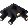 Plafondspot TAYLOR 4x - Zwart Zwart