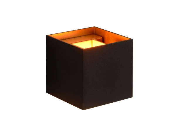 Wandlamp XIO - Zwart/goud Zwart 1 Wandlamp XIO - Zwart/goud Zwart