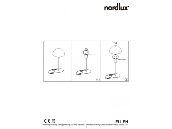 Nordlux Tafellamp ELLEN - Zwart Zwart 7 Nordlux Tafellamp ELLEN - Zwart Zwart - Afbeelding 7