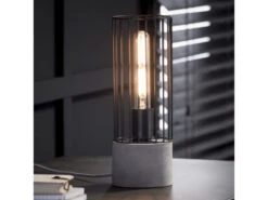 Tafellamp CILINDER - Beton/zwart Grijs