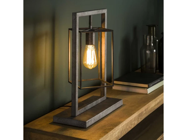 Tafellamp CUBIC TOWER - Oud Zilver Zilver 1 Tafellamp CUBIC TOWER - Oud Zilver Zilver