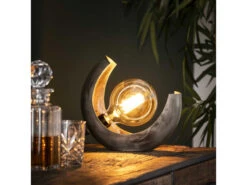 Tafellamp HALF MOON - Oud Zilver Zilver