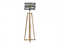 Vloerlamp TWIST - Hout/metaal Hout