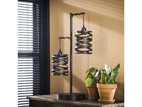 Tafellamp SPINDLE - Slate Grey Bruin 2 Tafellamp SPINDLE - Slate Grey Bruin - Afbeelding 2