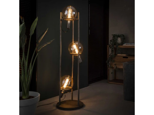 Vloerlamp SATURN - Oud Zilver Grijs 1 Vloerlamp SATURN - Oud Zilver Grijs
