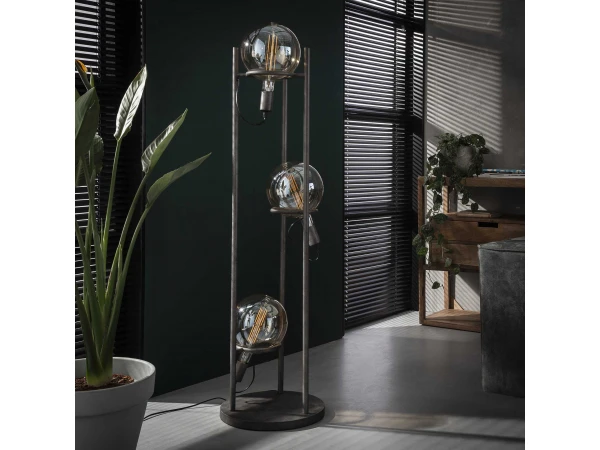 Vloerlamp SATURN - Oud Zilver Grijs 2 Vloerlamp SATURN - Oud Zilver Grijs - Afbeelding 2