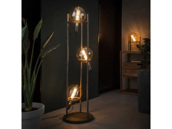 Vloerlamp SATURN - Oud Zilver Grijs 3 Vloerlamp SATURN - Oud Zilver Grijs - Afbeelding 3