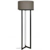 Vloerlamp MOLVENO - Grof Linnen/zwart Staal Grijs